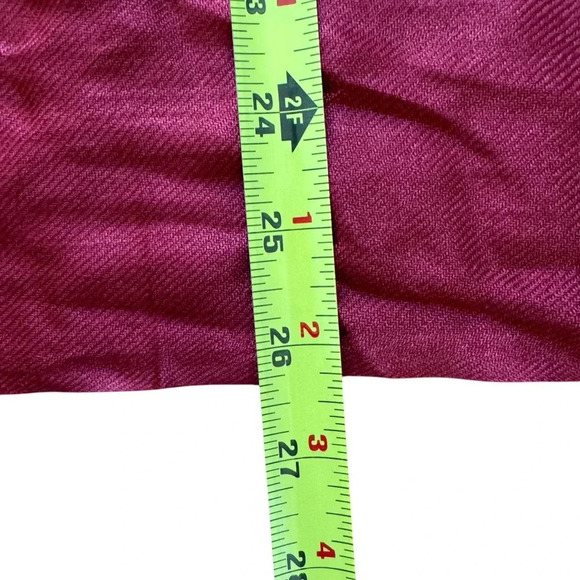 Rapti Fashion Burgundy Red Scarf Beaded Fringe Viscose Silk - Picture 4 of 6